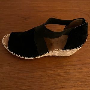 Black Suede wedges